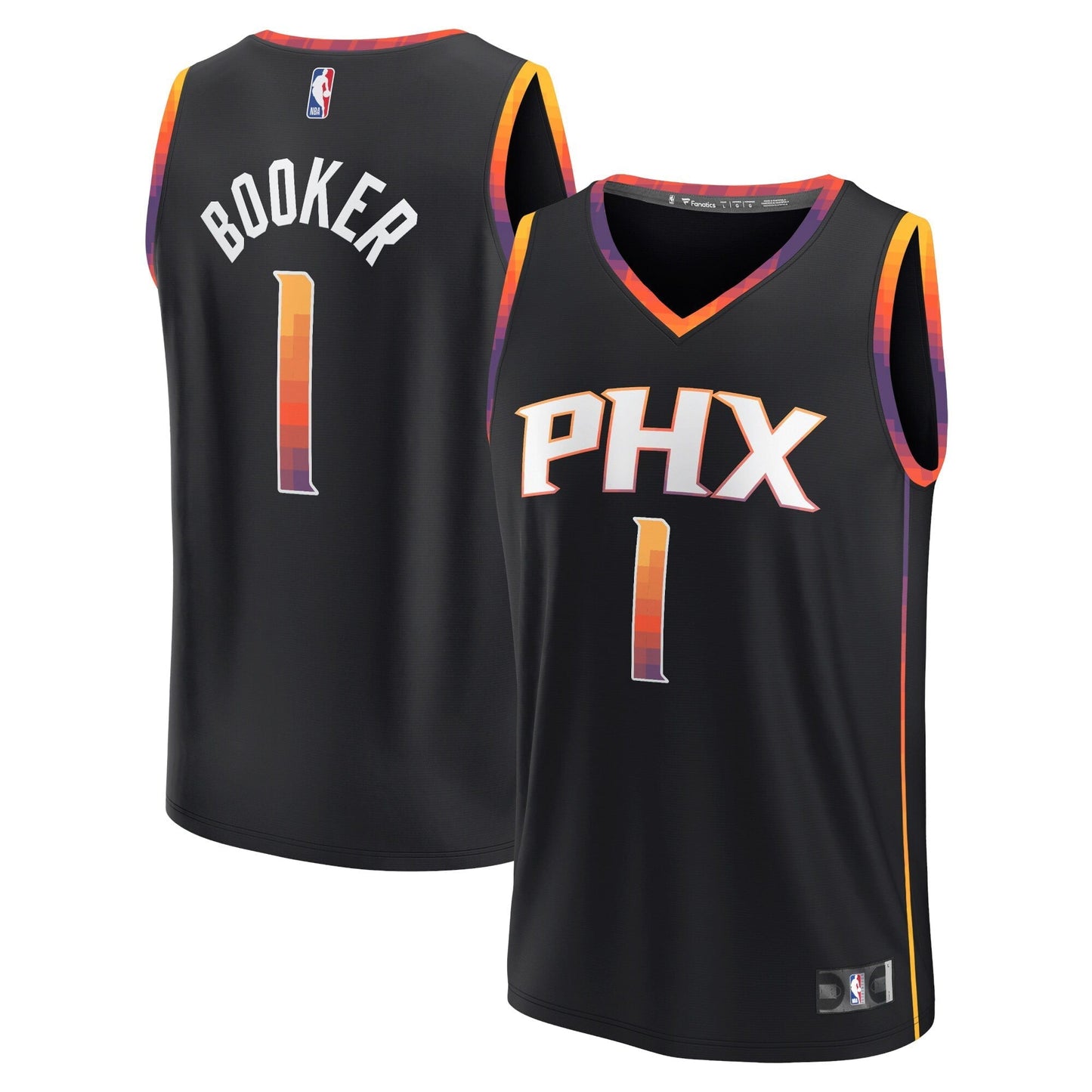 Men's Fanatics Branded Devin Booker Black Phoenix Suns Fast Break Replica Player Jersey - Statement Edition