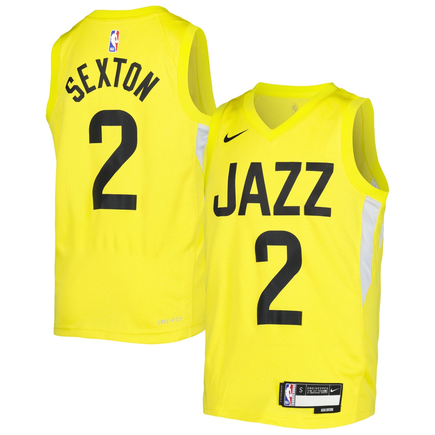 Collin Sexton Utah Jazz Nike Youth 2021/22 Swingman Jersey - Icon Edition - Yellow