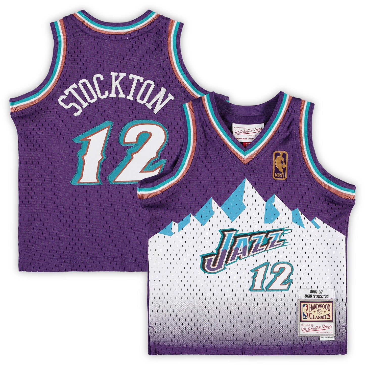 John Stockton Utah Jazz Mitchell & Ness Infant 1996/97 Hardwood Classics Retired Player Jersey - Purple
