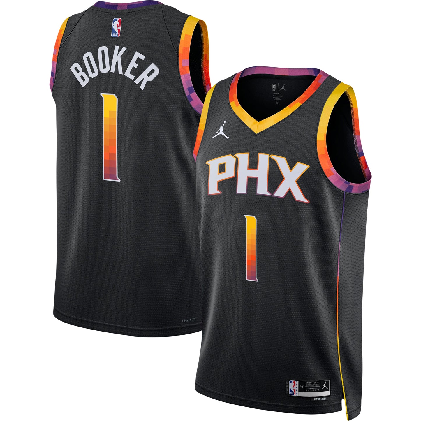 Devin Booker Phoenix Suns Jordans Brand Unisex Swingman Jersey - Statement Edition - Black