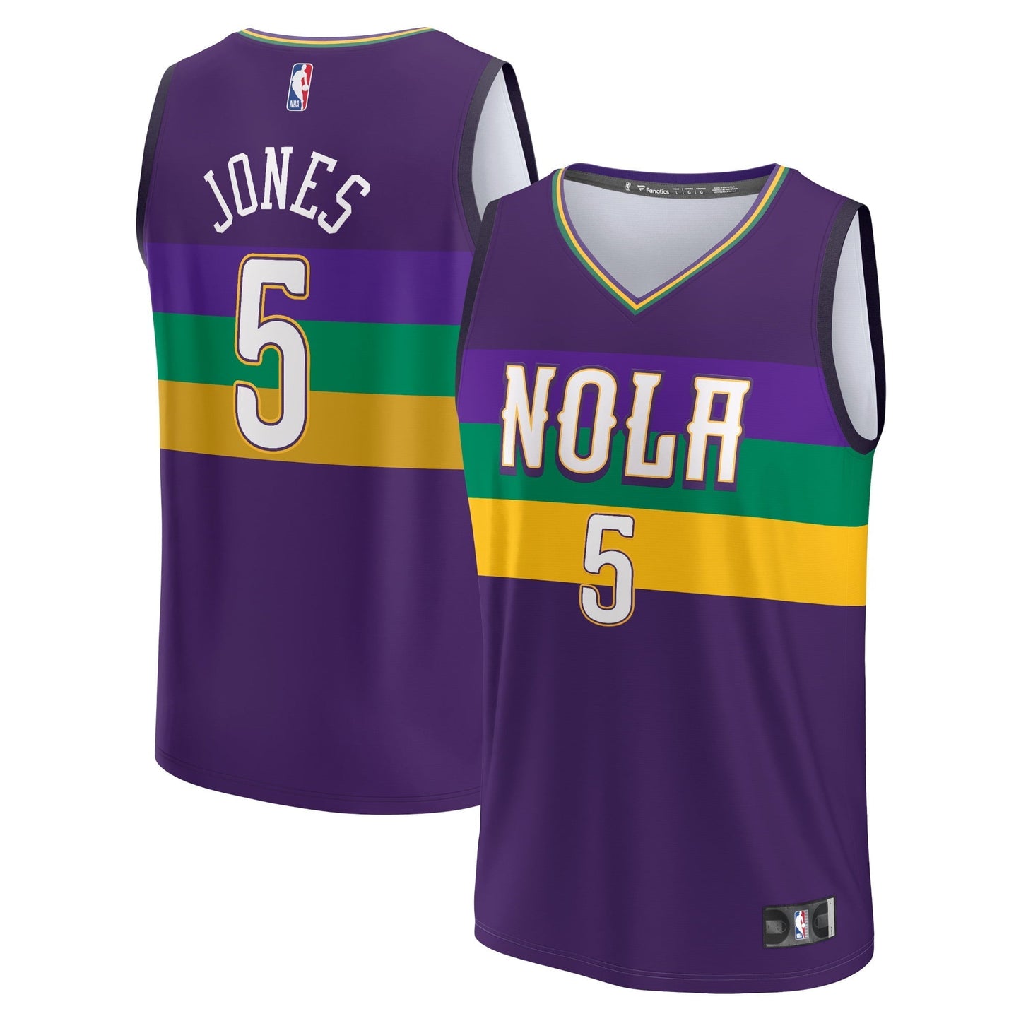 Men's Fanatics Branded Herbert Jones Purple New Orleans Pelicans 2022/23 Fastbreak Jersey - City Edition