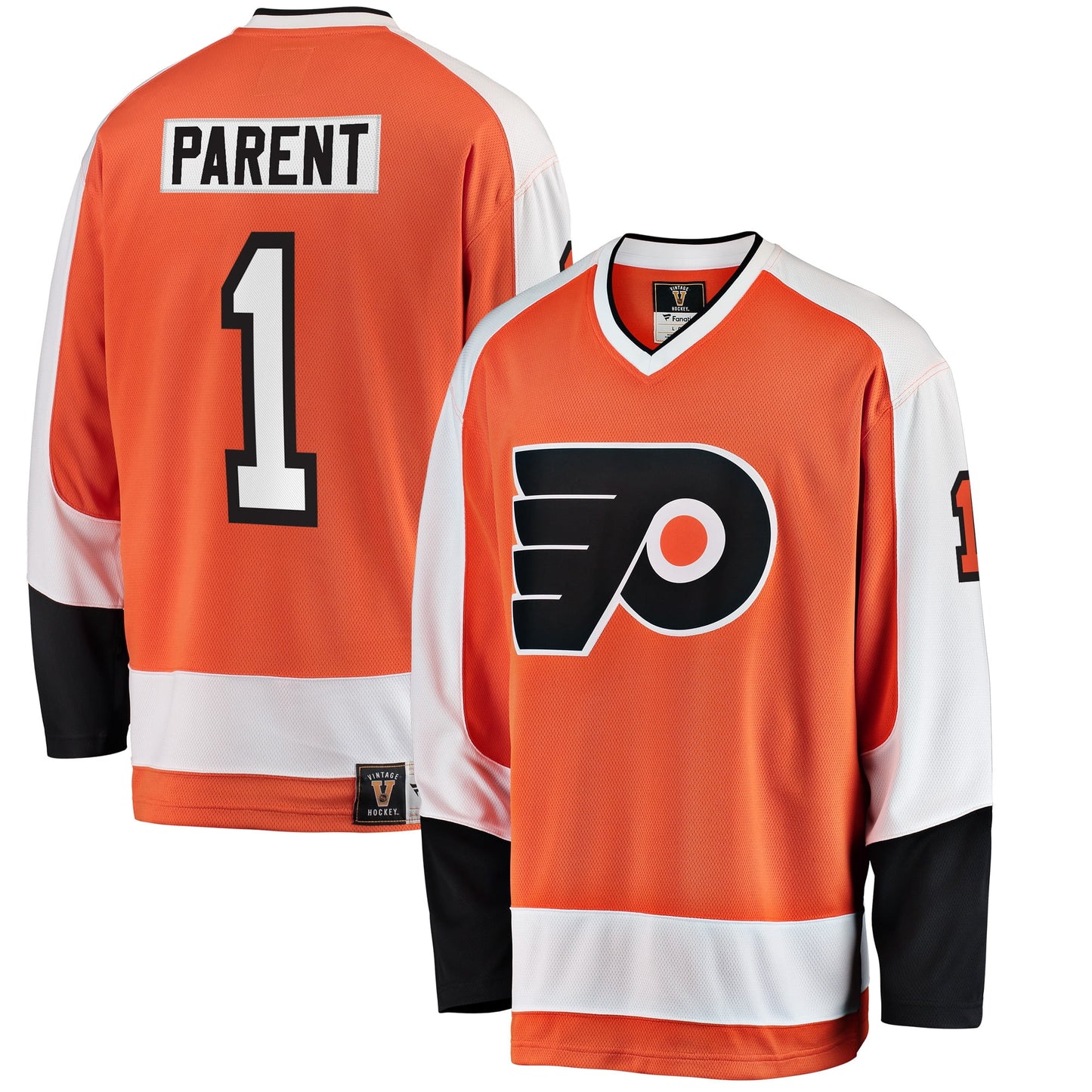 Men's Fanatics Branded Bernie Parent Orange Philadelphia Flyers Premier Breakaway Retired Player Jersey
