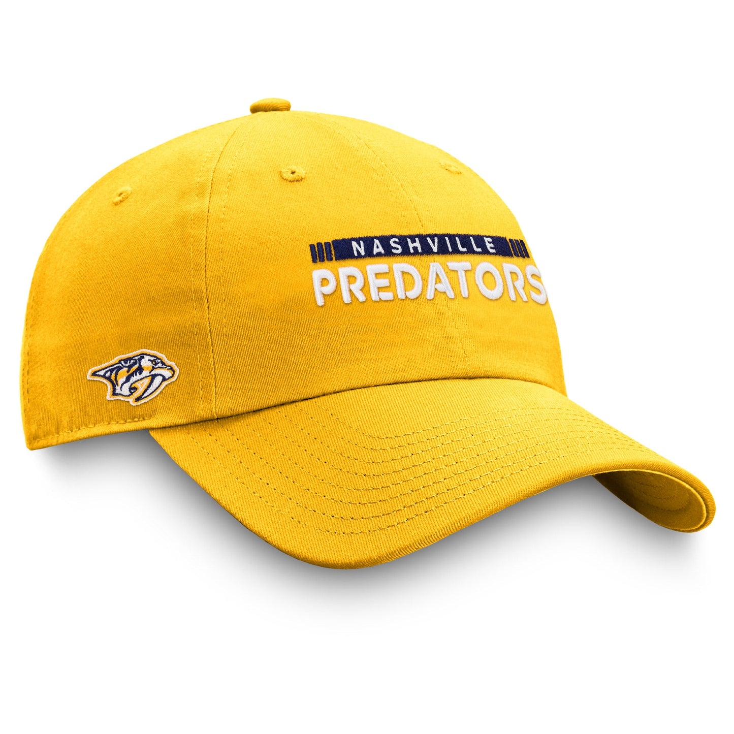 Men's Fanatics Branded Gold Nashville Predators Authentic Pro Rink Adjustable Hat - OSFA