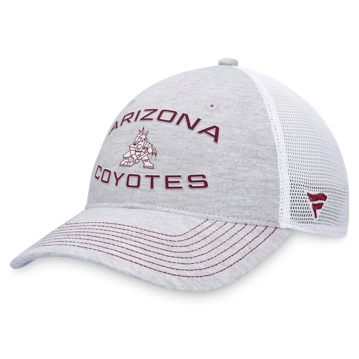 Men's Fanatics Branded  Heather Gray Arizona Coyotes Trucker Adjustable Hat - OSFA