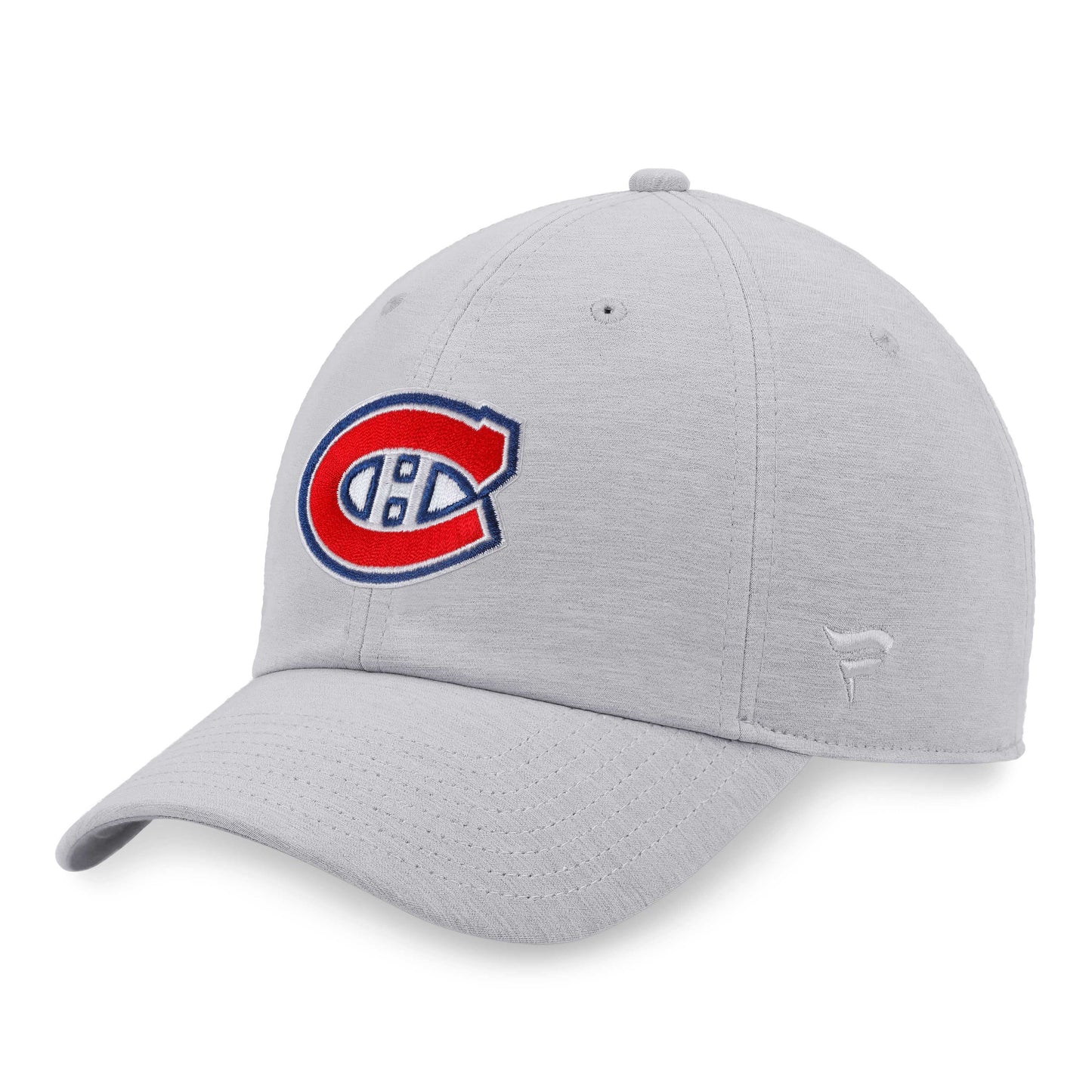 Men's Fanatics Branded Heather Gray Montreal Canadiens Logo Adjustable Hat - OSFA