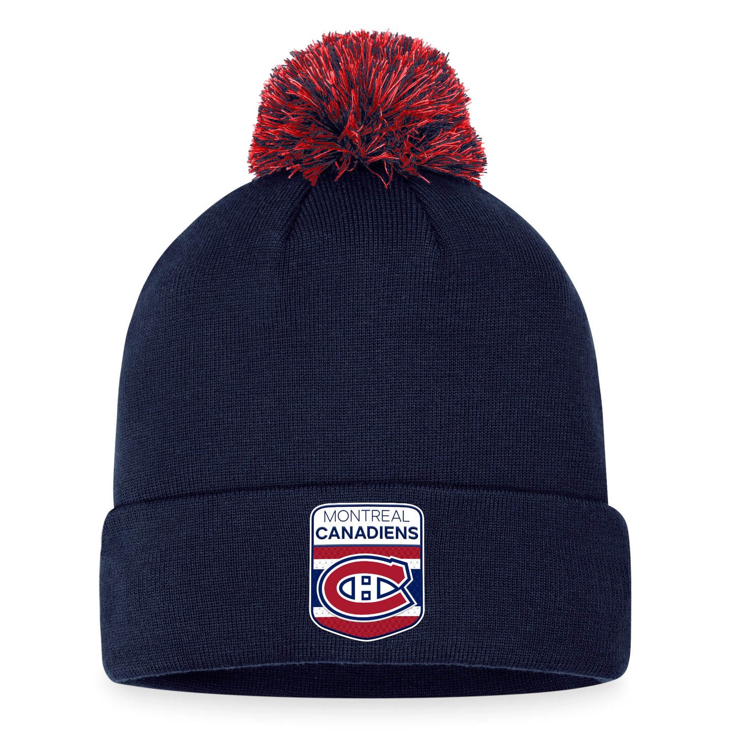 Men's Fanatics Branded  Navy Montreal Canadiens 2023 NHL Draft Cuffed Knit Hat with Pom - OSFA