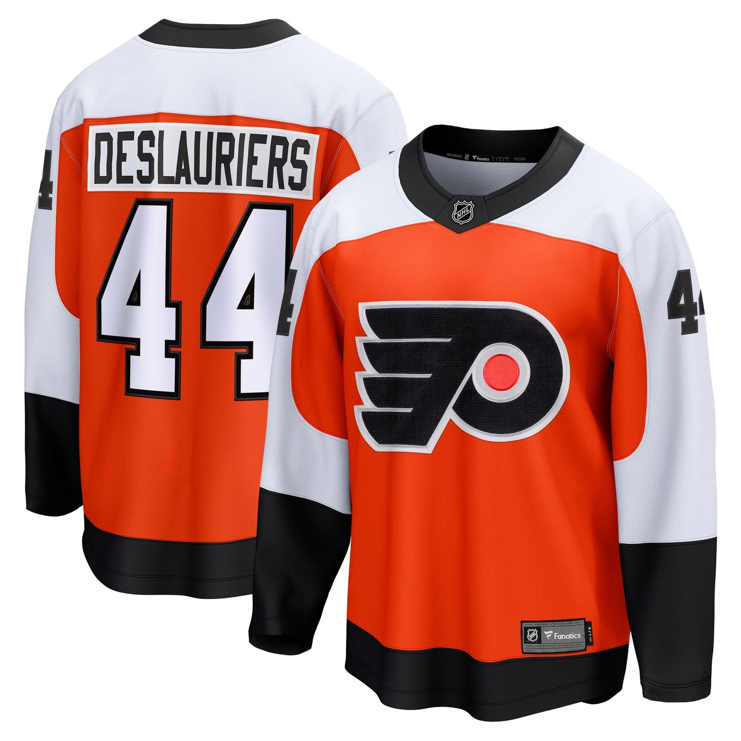 Men's Fanatics Branded Nicolas Deslauriers Orange Philadelphia Flyers Home Breakaway Jersey