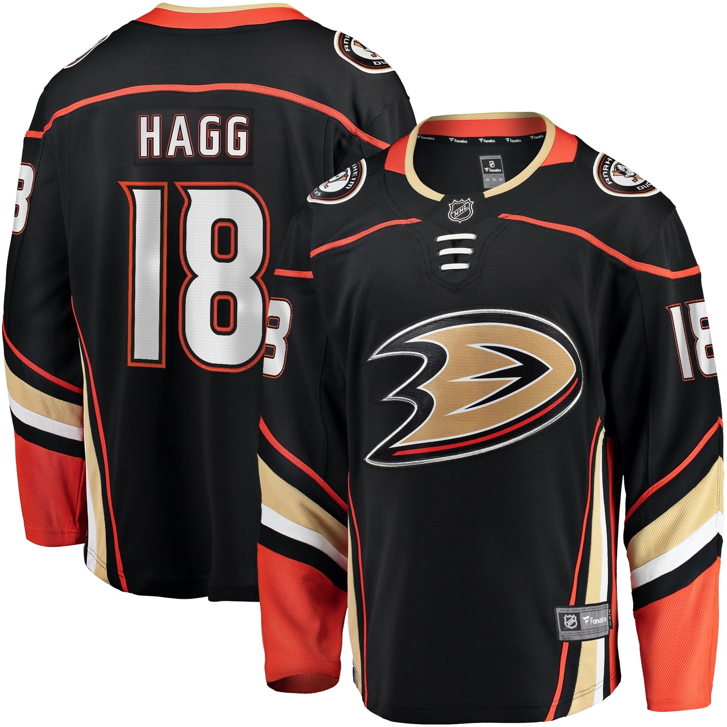 Men's Fanatics Branded Robert Hagg Black Anaheim Ducks Home Breakaway Jersey