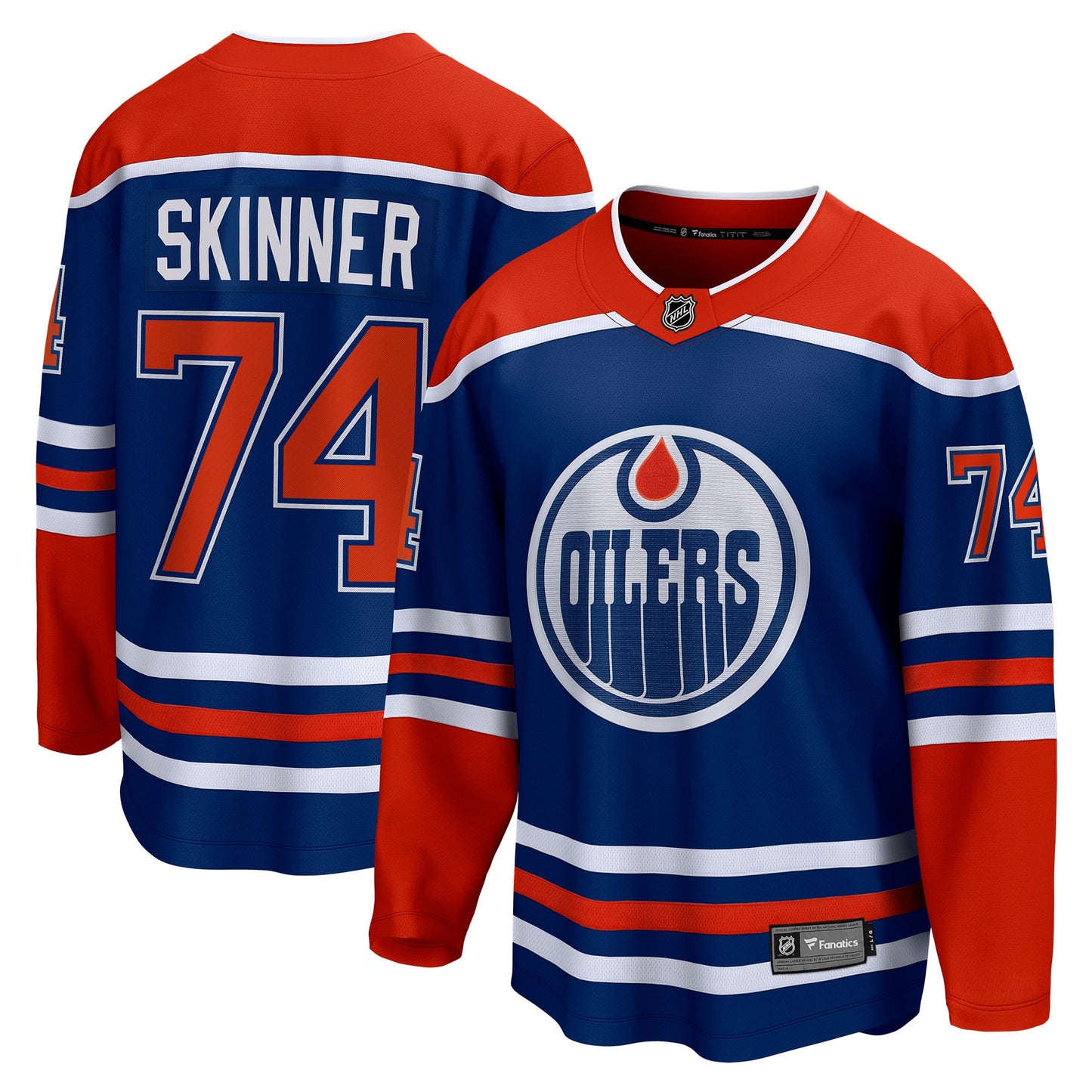 Men's Fanatics Branded Stuart Skinner Royal Edmonton Oilers Home Breakaway Player Jersey