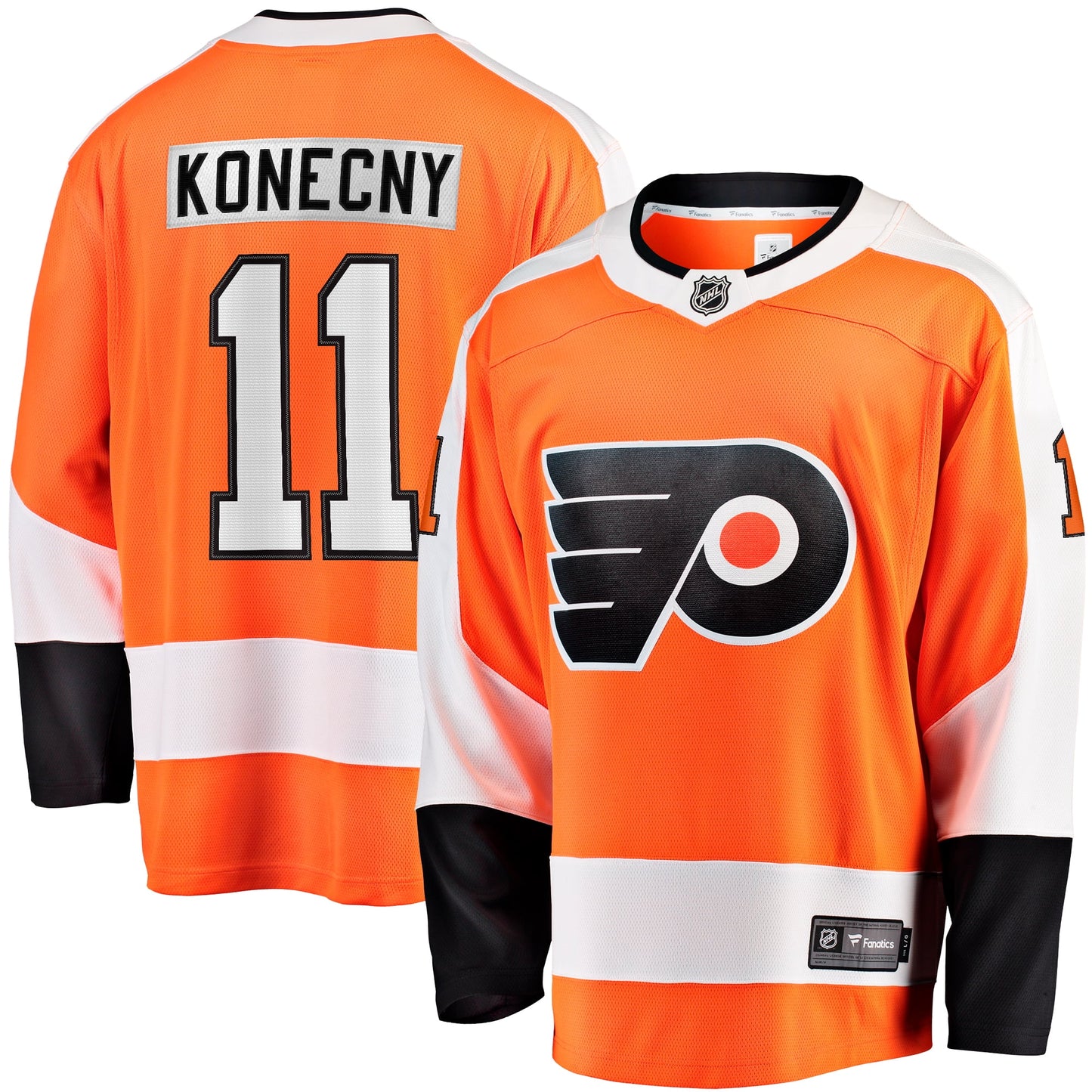 Men's Fanatics Branded Travis Konecny Orange Philadelphia Flyers Home Breakaway Jersey