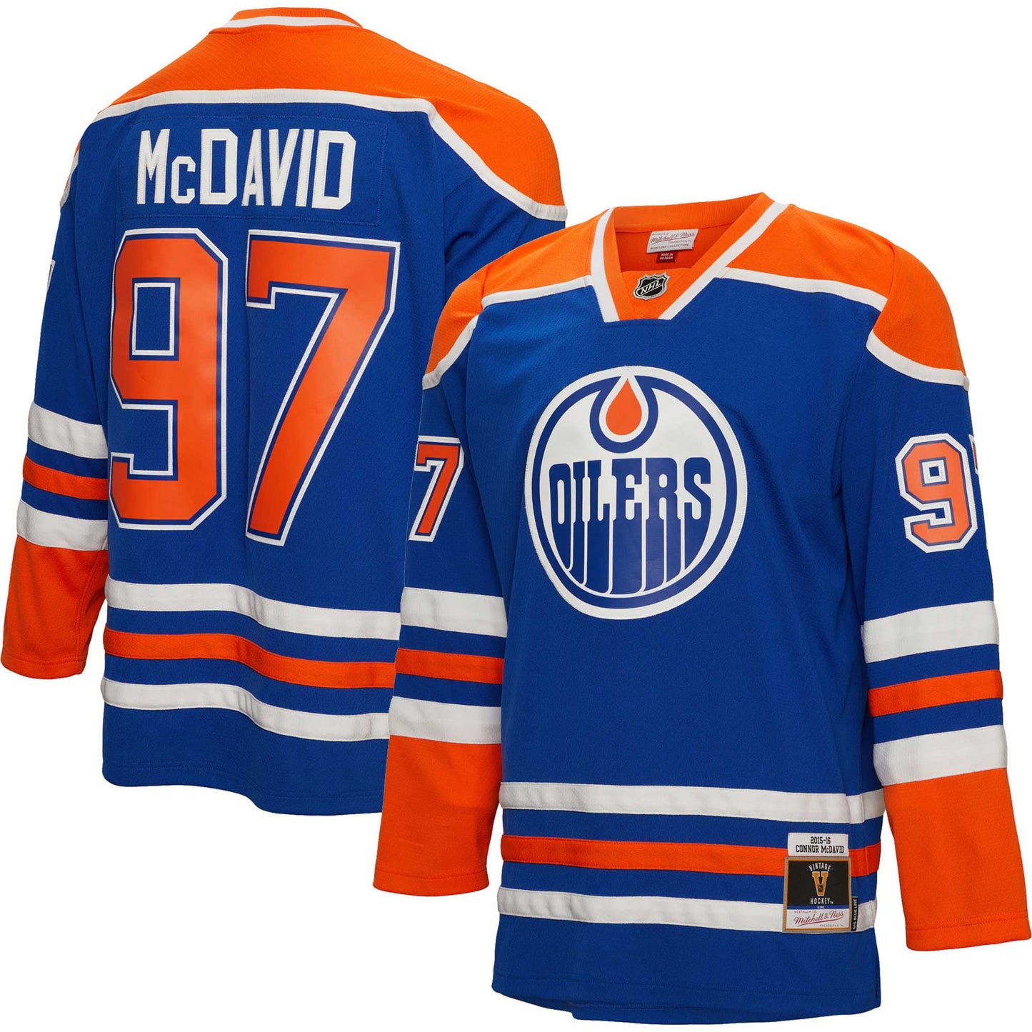 Men's Mitchell & Ness Connor McDavid Blue Edmonton Oilers  2015/16 Blue Line Player Jersey