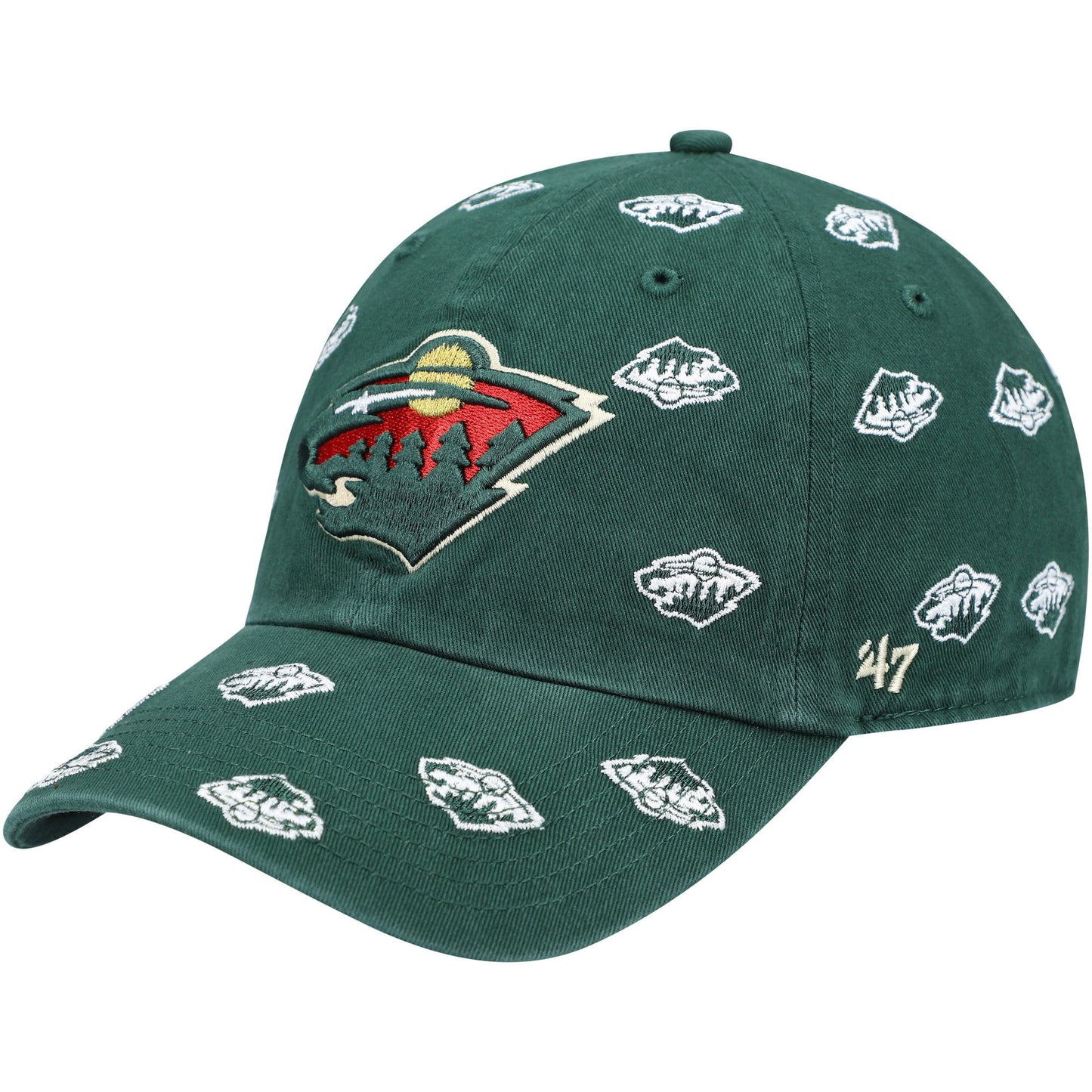 Women's '47 Green Minnesota Wild Confetti Clean Up Logo Adjustable Hat - OSFA