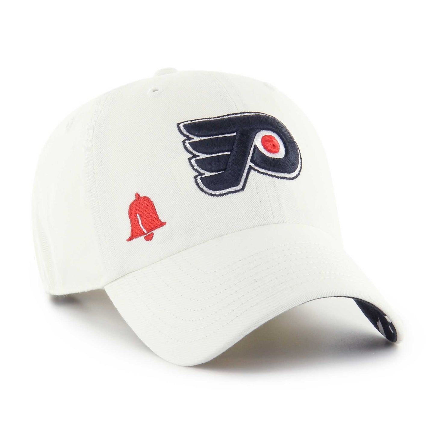 Women's '47 White Philadelphia Flyers Confetti Clean Up Adjustable Hat - OSFA