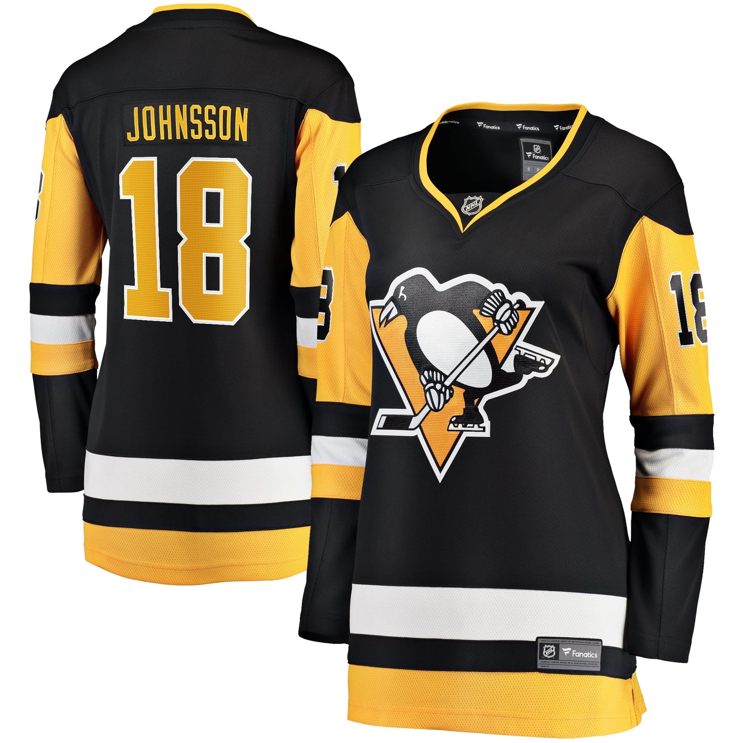 Women's Fanatics Branded Andreas Johnsson Black Pittsburgh Penguins Home Breakaway Player Jersey