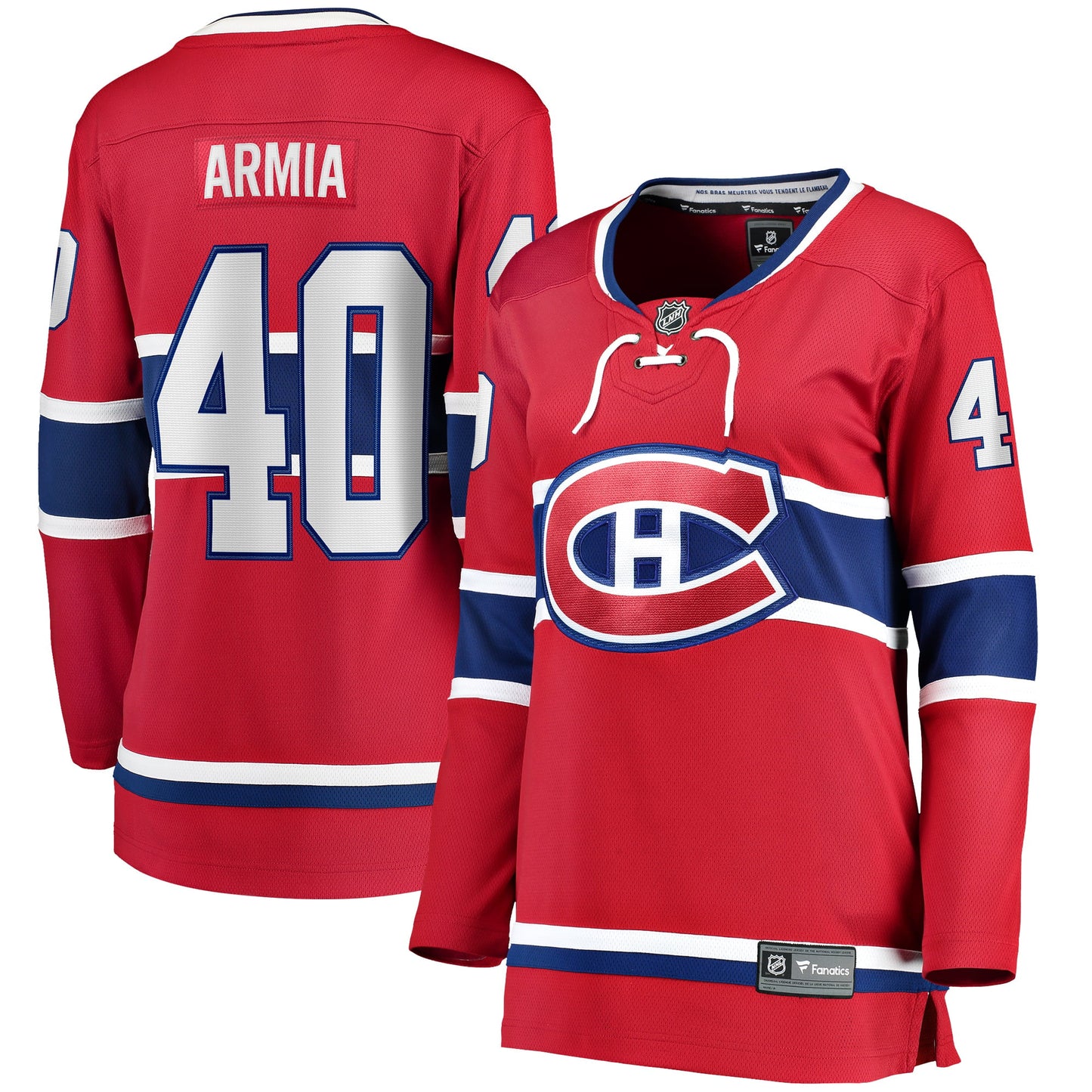 Women's Fanatics Branded Joel Armia Red Montreal Canadiens Home Breakaway Player Jersey