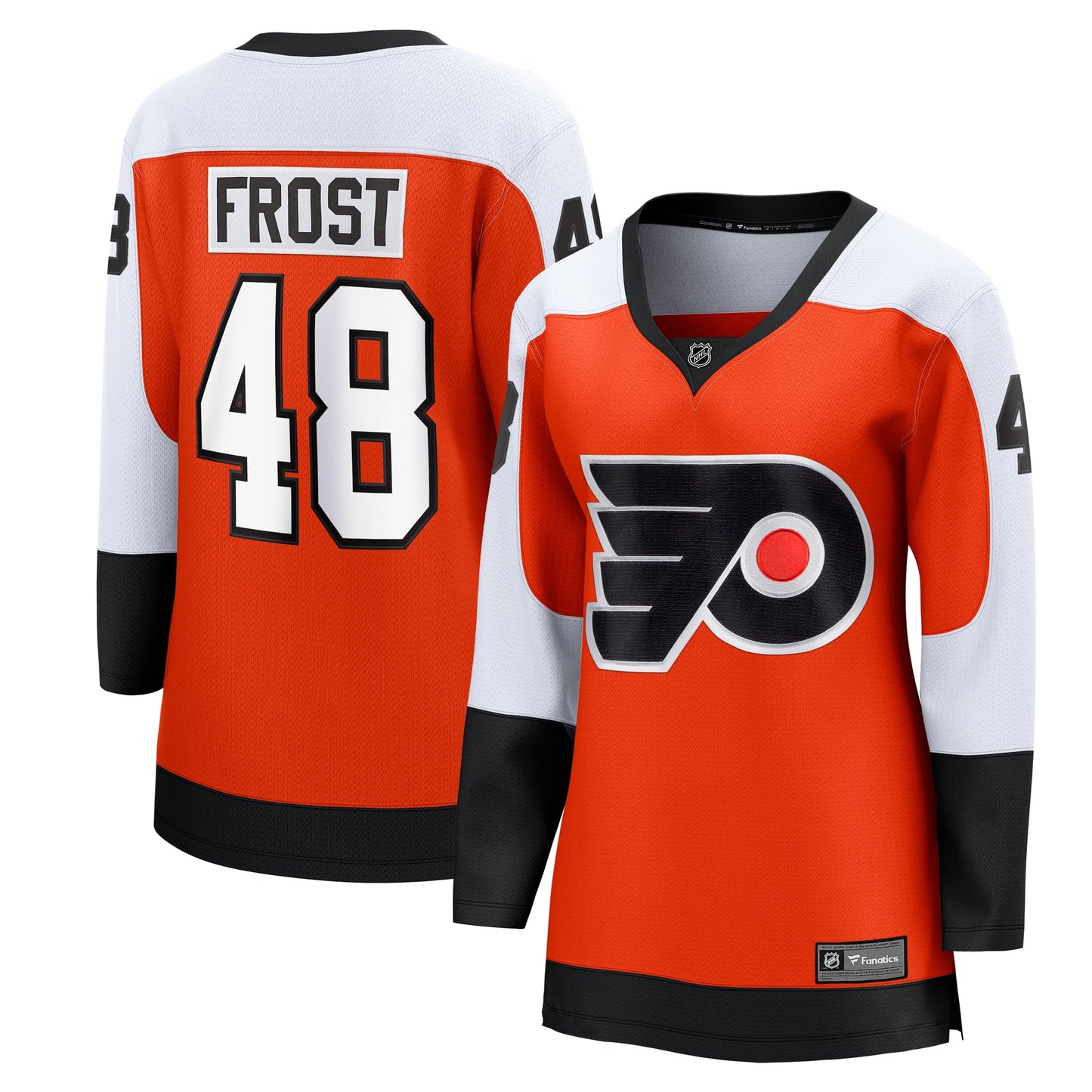 Women's Fanatics Branded Morgan Frost Orange Philadelphia Flyers Home Breakaway Player Jersey