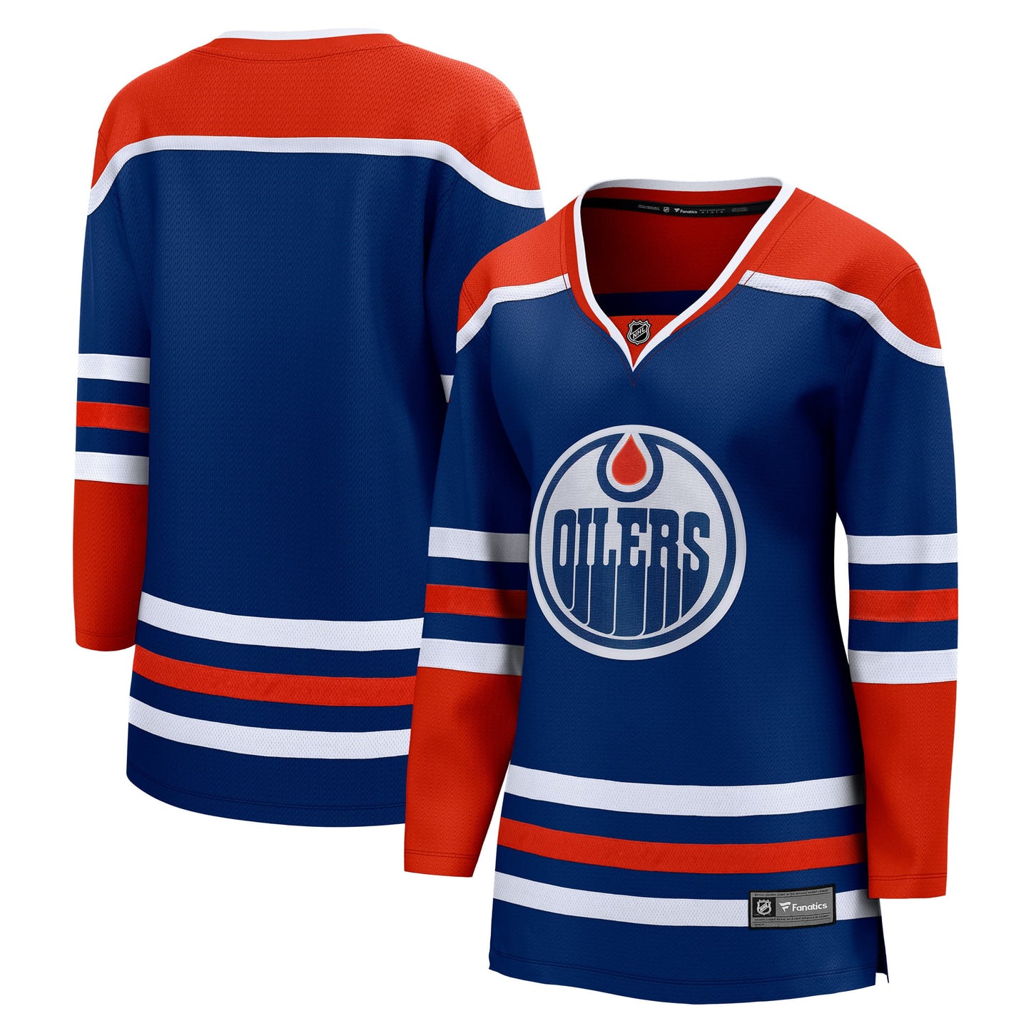 Women's Fanatics Branded Royal Edmonton Oilers Home Breakaway Blank Jersey