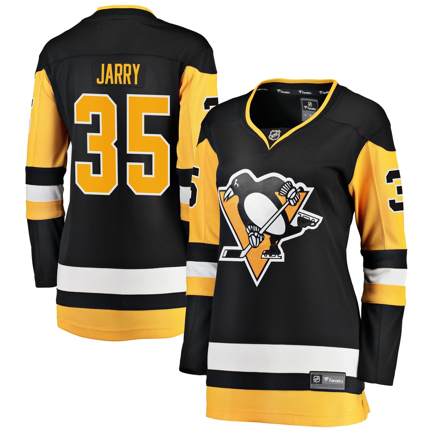 Women's Fanatics Branded Tristan Jarry Black Pittsburgh Penguins Premier Breakaway Player Jersey