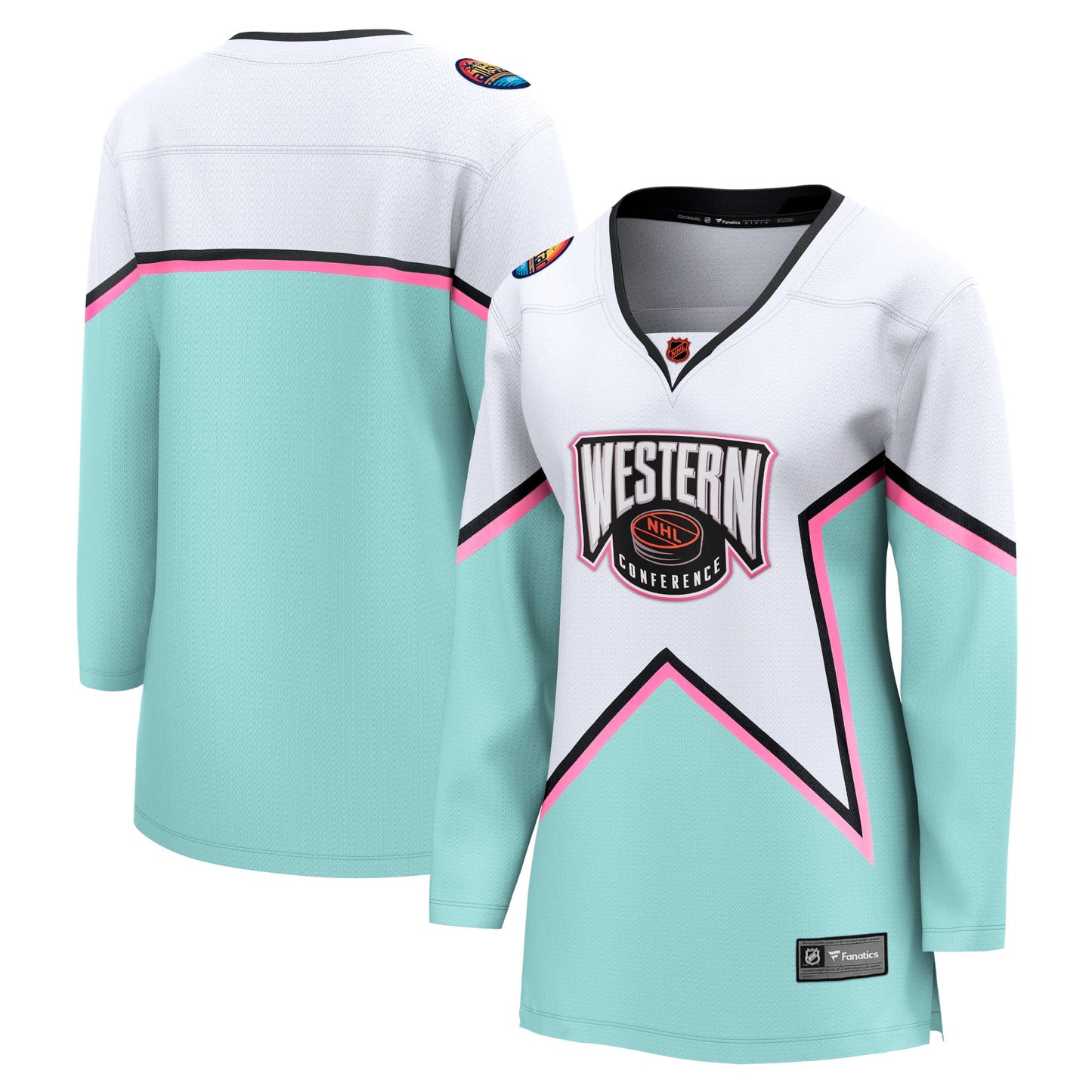Women's Fanatics Branded White 2023 NHL All-Star Game Western Conference Breakaway Jersey