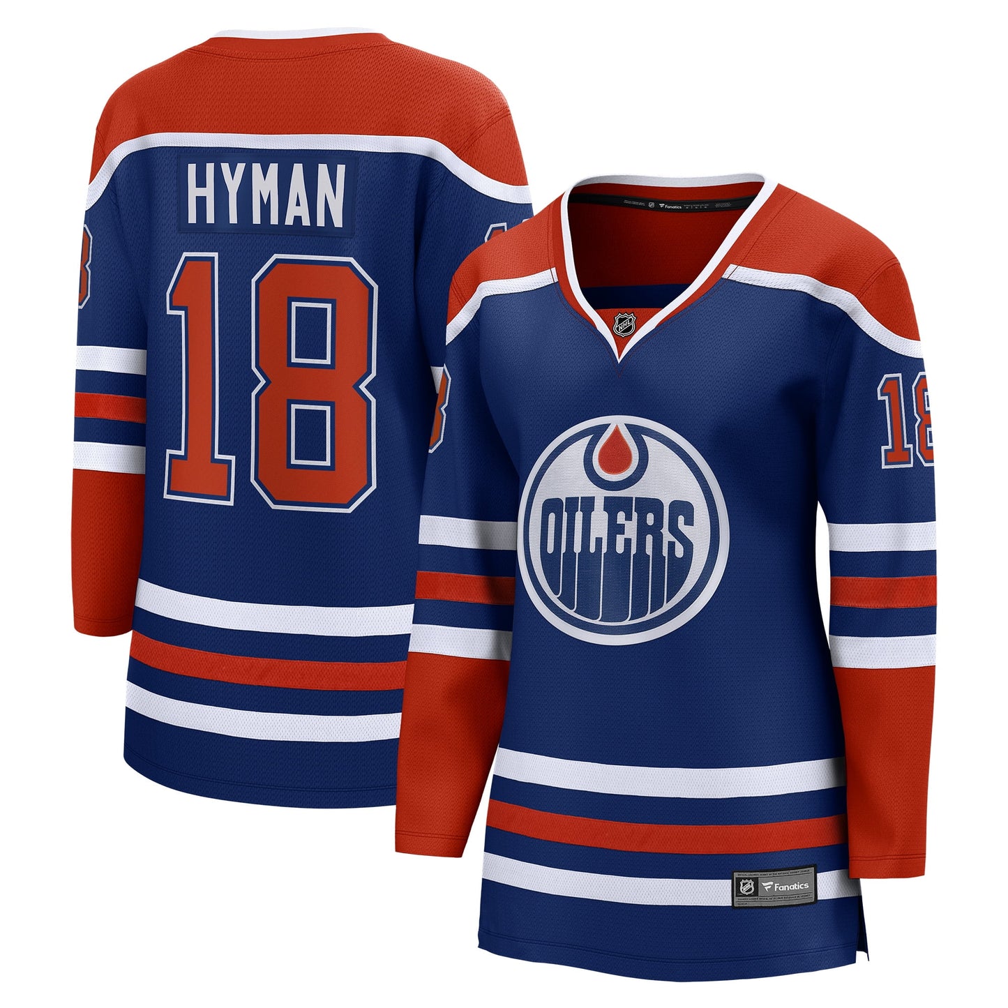Women's Fanatics Branded Zach Hyman Royal Edmonton Oilers Home Breakaway Player Jersey