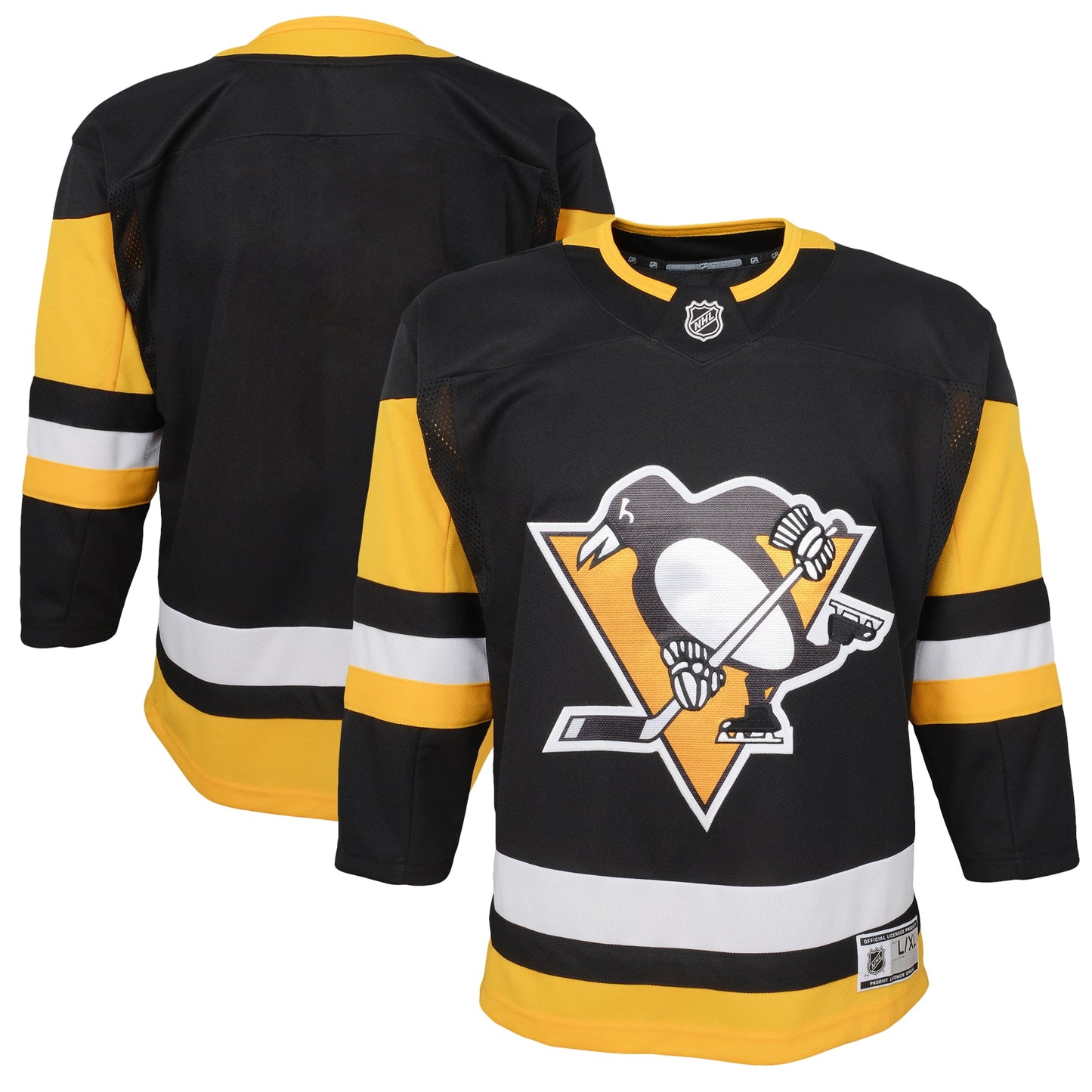 Youth Black Pittsburgh Penguins Home Premier Blank Jersey