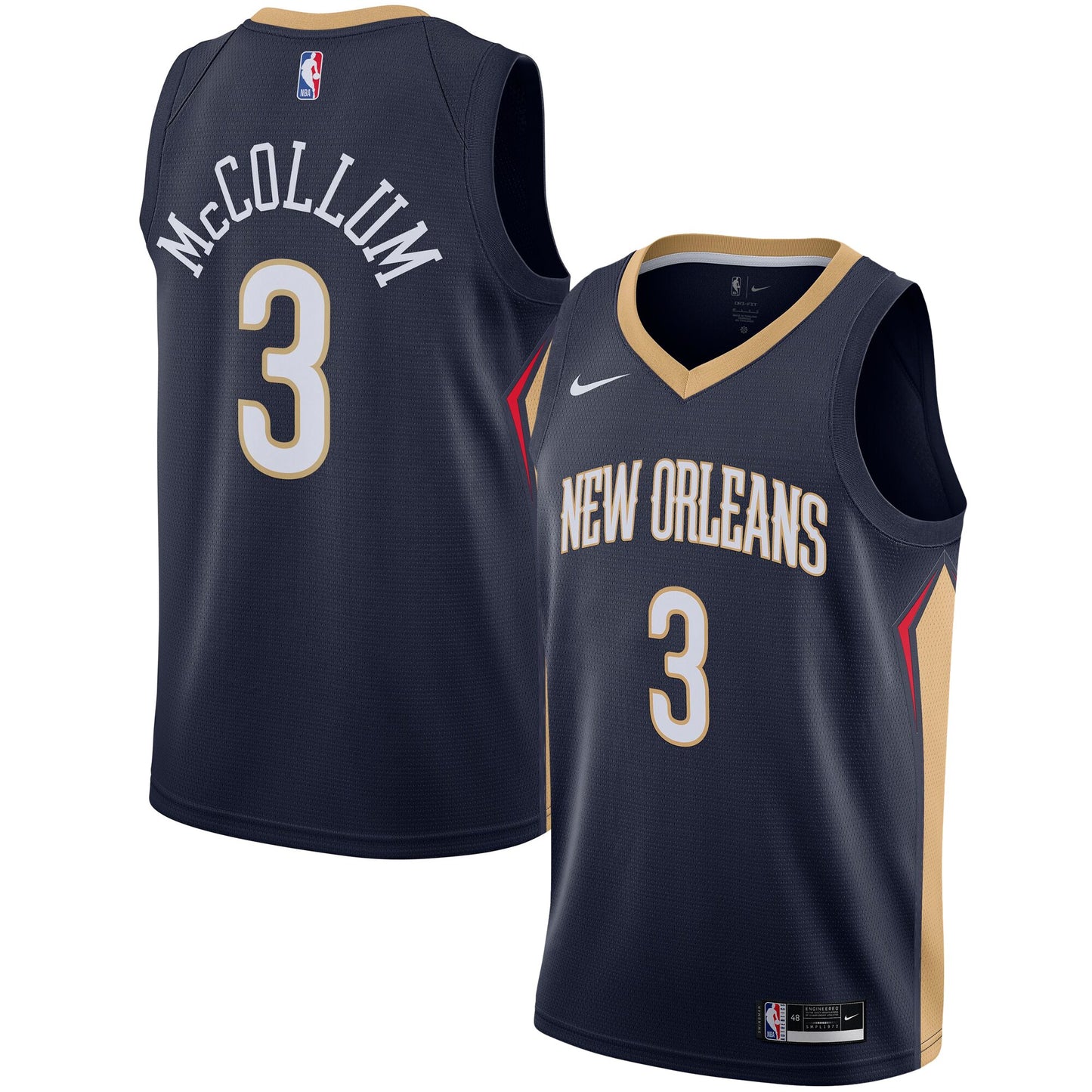 C.J. McCollum New Orleans Pelicans Nike Swingman Jersey - Icon Edition - Navy