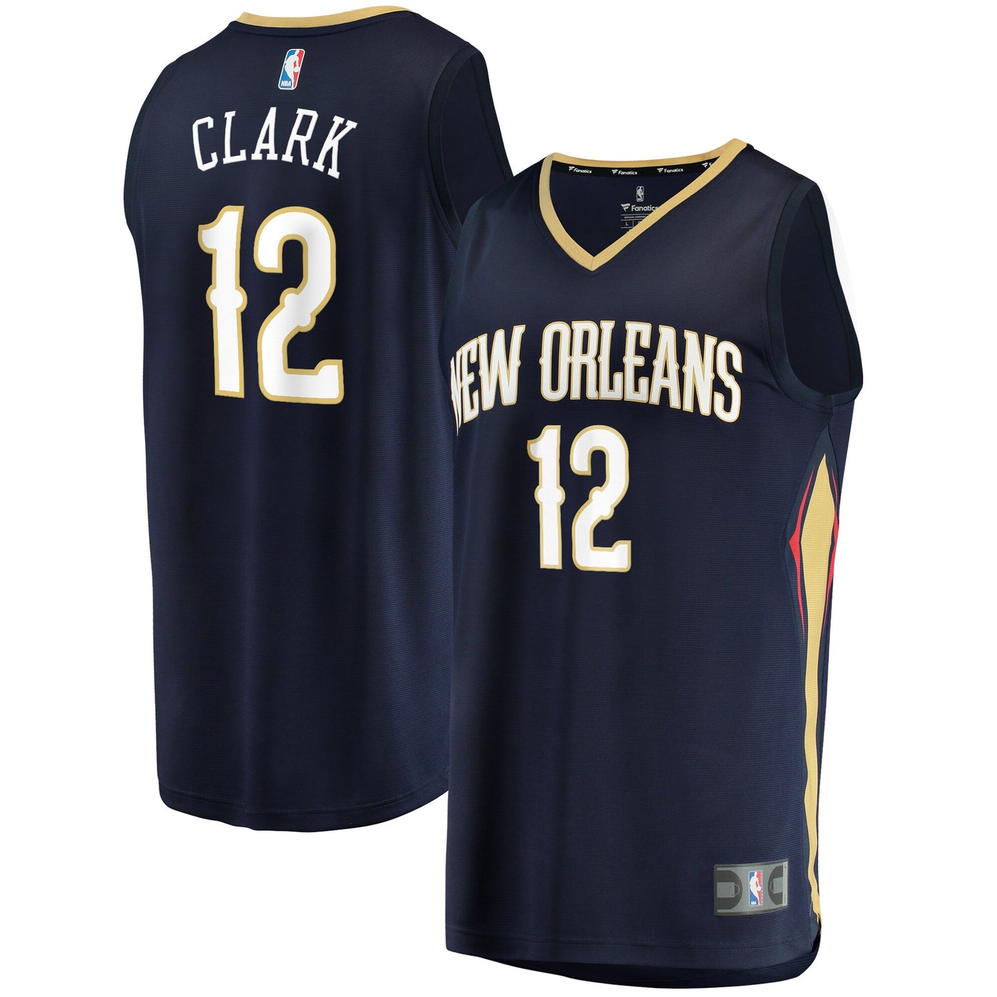 Gary Clark New Orleans Pelicans Fanatics Branded Youth 2021/22 Fast Break Replica Jersey - Icon Edition - Navy